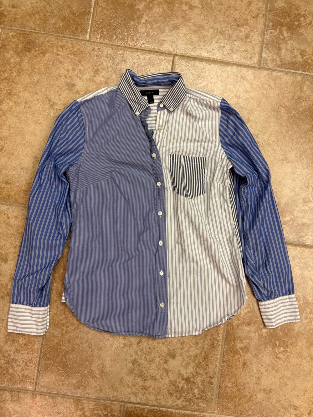 J. Crew Colorblock Button Down